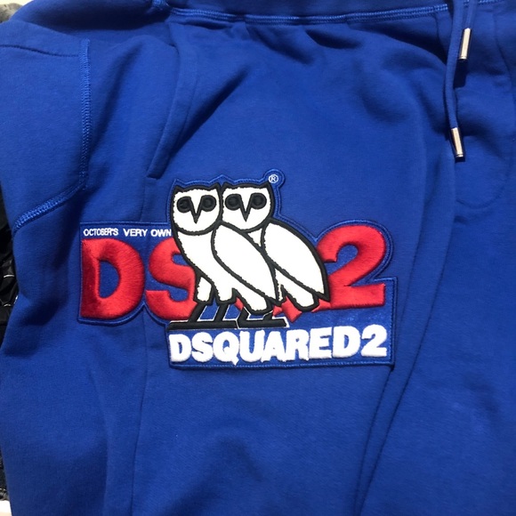 OVO x D2Squared Blue Sweatpants XL Never Worn Brand new abs Authentic, - Picture 6 of 8